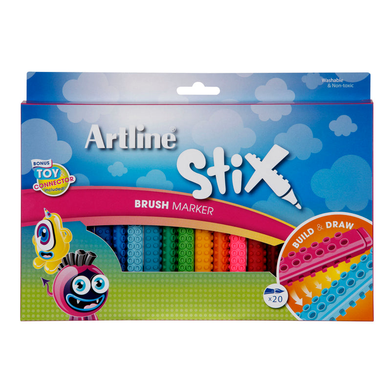 artline stix brush marker