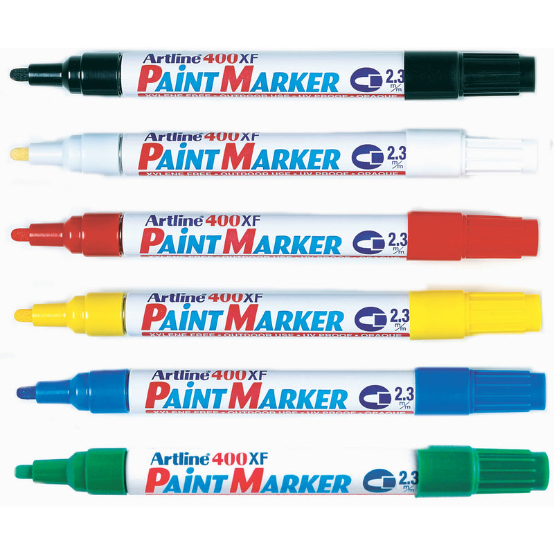 Artline 400 Permanent Paint Marker 2.3mm Bullet Assorted Box Of 12