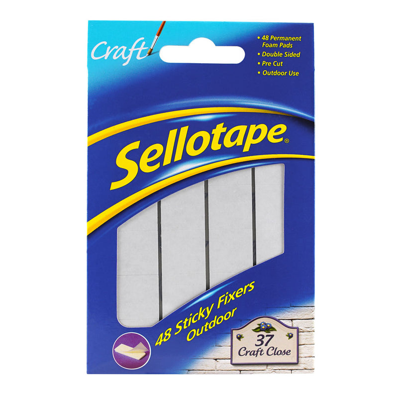 Sellotape Sticky Fixer Pads Outdoor Pack of 48