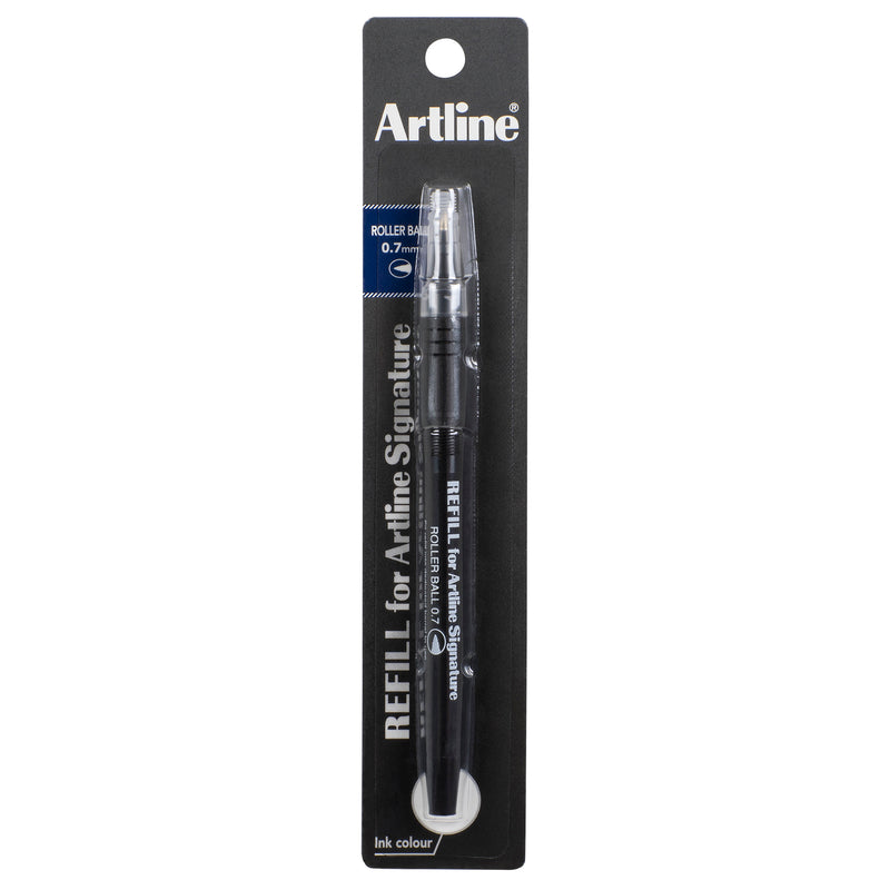 artline signature roller ball pen refill black - pack of 12