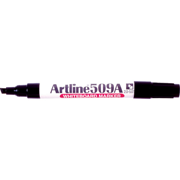 artline 509a whiteboard marker 5mm chisel nib box of 12#Colour_BLACK