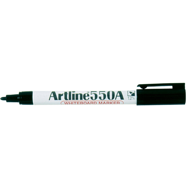 artline 550a whiteboard marker 1.2mm bullet nib box of 12#Colour_BLACK