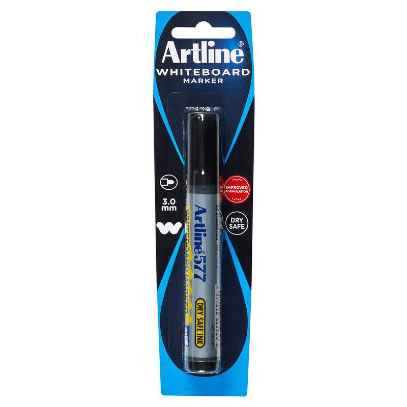 artline 577 whiteboard marker black