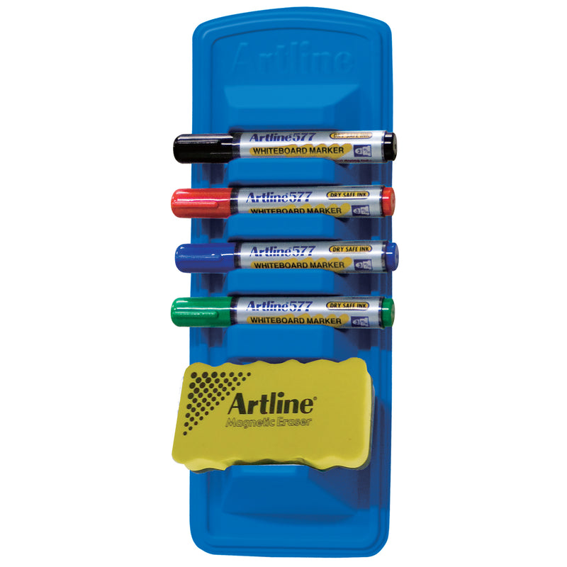 artline 577 whiteboard caddy starter kit includes markers assorted