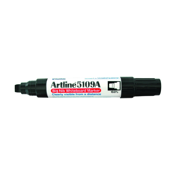 artline 5109a whiteboard marker 10mm chisel nib#Colour_BLACK