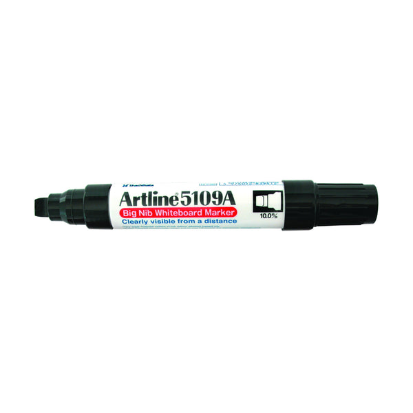 artline 5109a whiteboard marker 10mm chisel nib#Colour_BLACK