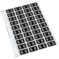 codafile label numeric 25MM PACK OF 5 sheets#colour_BROWN