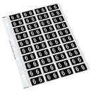codafile label numeric 25MM PACK OF 5 sheets