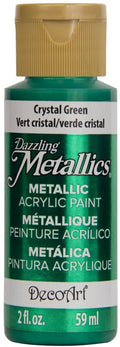Decoart Dazzling Metallics Paint 2oz 59ml#Colour_CRYSTAL GREEN