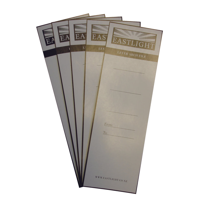 eastlight lever arch file spine labels pack of 10