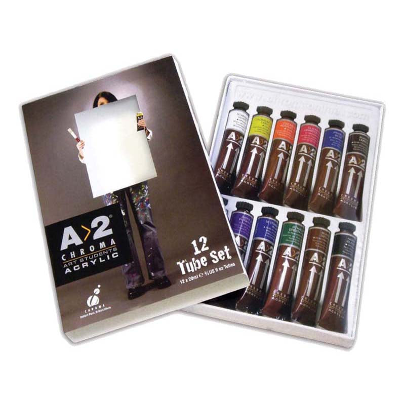 A2 Lightfast Heavybody Acrylic 12 X 20ml Tube Set