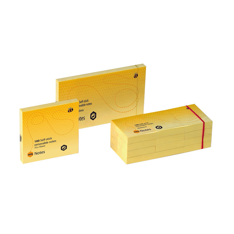 marbig® notes yellow pack of 12
