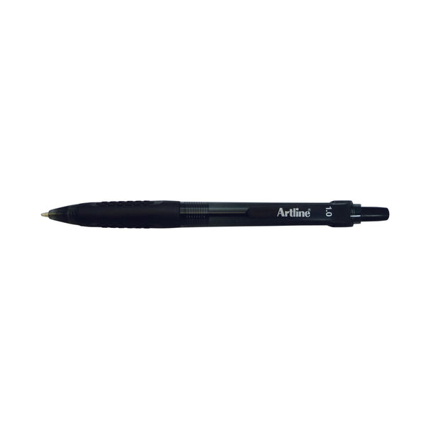 artline 8410 ballpoint retractable grip medium box of 12#Colour_BLACK
