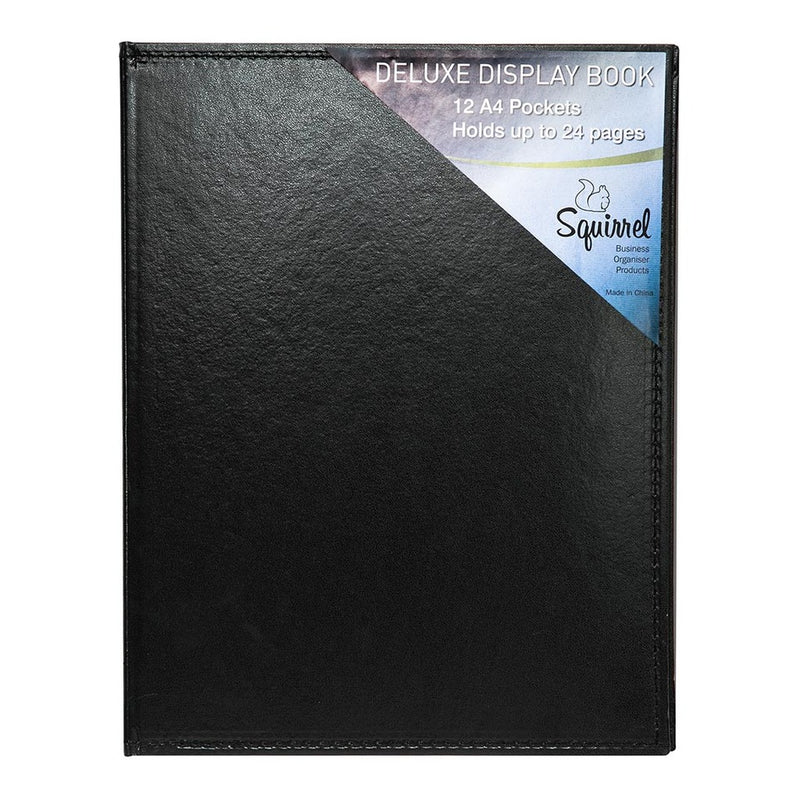 Squirrel Deluxe Display Book A4 Leatherette Pocket