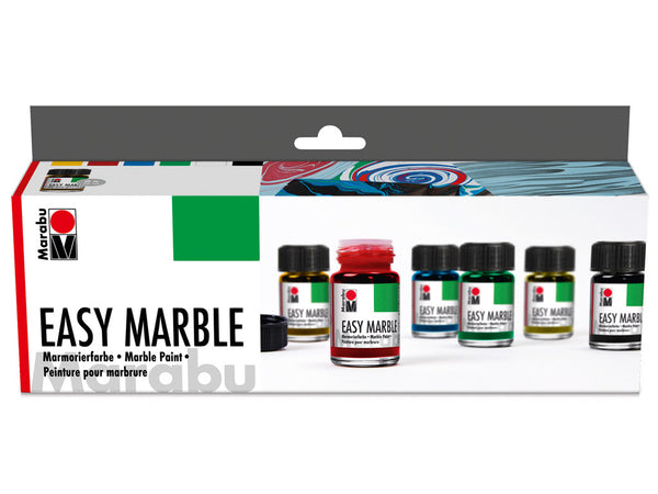 Marabu Easy Marble Solvent Based Paints Set Of 6