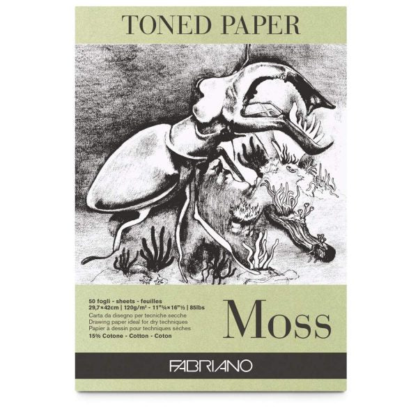 Fabriano Toned Paper Pad 120gsm Moss