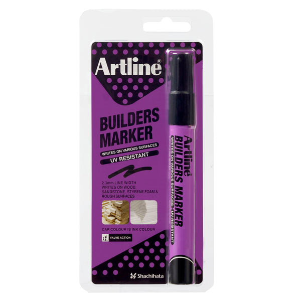 artline builders permanent marker black