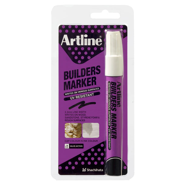 artline builders permanent marker white