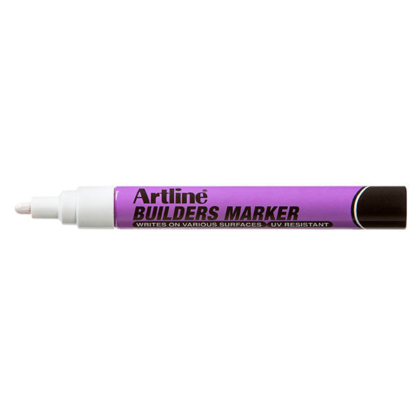 artline builders permanent marker white pack of 12