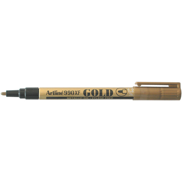 artline 990 metallic permanent marker 1.2mm bullet nib box of 12#Colour_GOLD