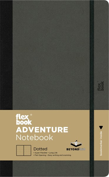 FLEXBOOK ADVENTURE NOTEBOOK DOTTED OFF-BLACK