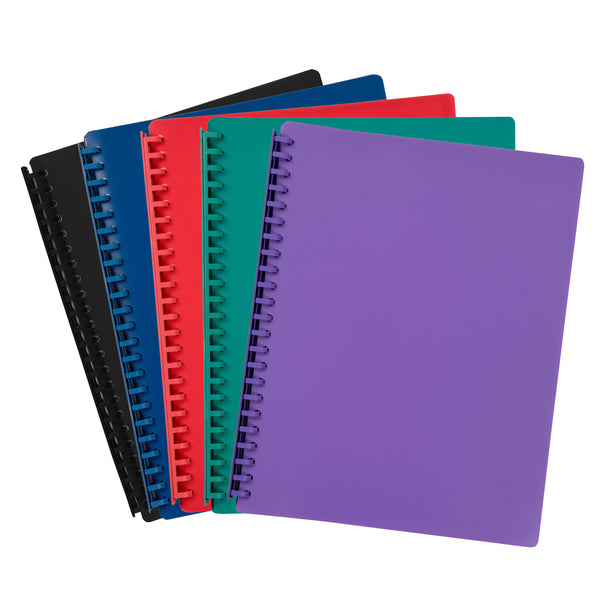 marbig® refillable display book 20 pocket assorted