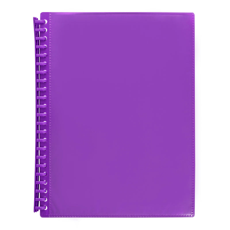 marbig refillable display book 20 pocket insert cover - pack of 12