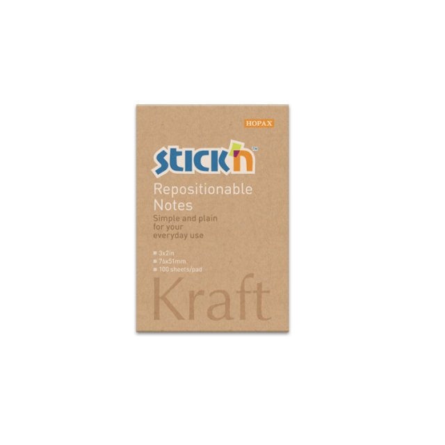 stick'n note 100 sheet kraft