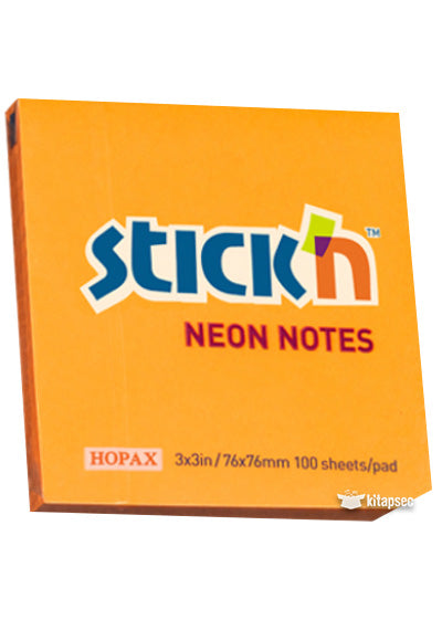 stick'n note 76x76mm 100 sheet neon orange