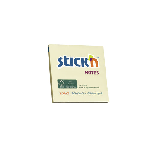 Stick'n Note 76x76mm 90 Sheets Yellow