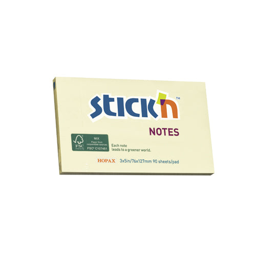 Stick'n Note 76x127mm 90 Sheets Yellow