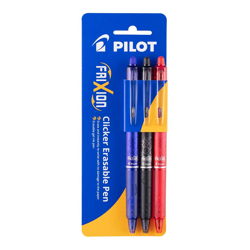 Pilot Frixion Clicker Erasable Fine Pens Assorted Pack