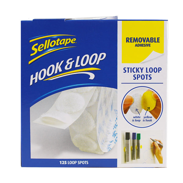 Sellotape Sticky Loop Spots Removable 22MM Pack of 125