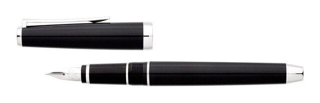 pilot falcon metal silver trim fountain pen