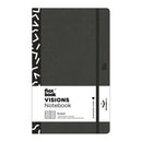 flexbook visions notebook medium ruled black/white