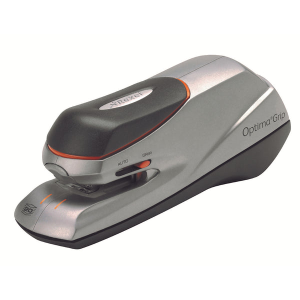 rexel® stapler electric optima grip silver/black