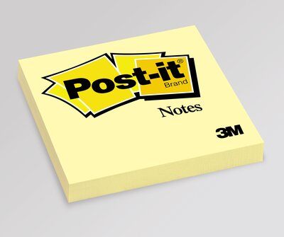 post-it notes yellow 654-1 size 76mm x 76mm 100 sheet pads