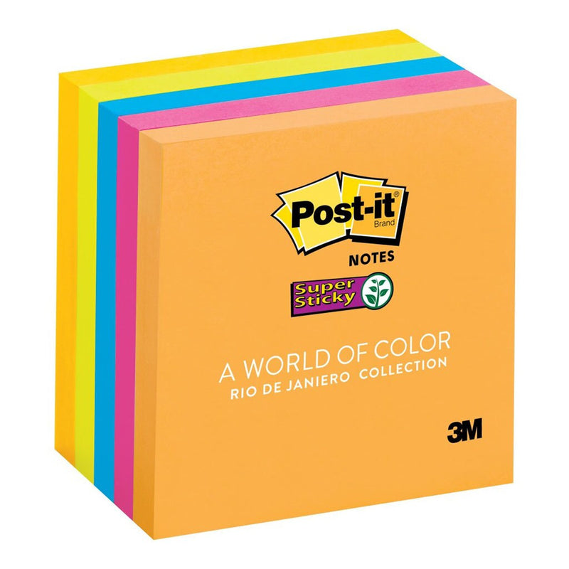 post-it super sticky notes 654-5ssuc 76x76mm 90 sheet pads pack of 5