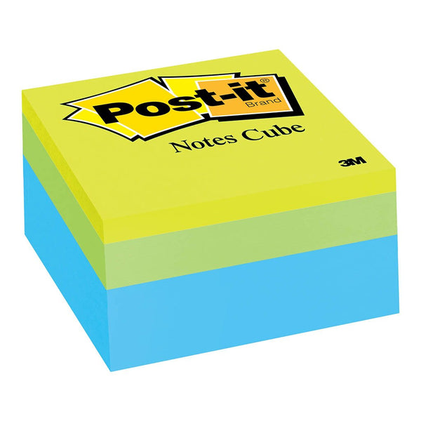 post-it notes memo cube 2054-pp green wave 76x76mm 400 sheet cube