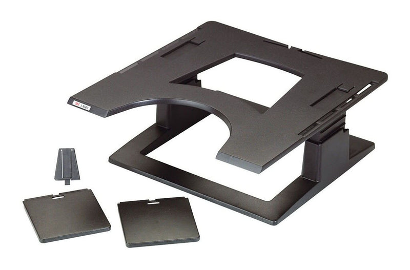 3m laptop/notebook riser lx500 charcoal adjustable
