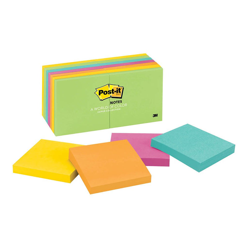 post-it notes 654-14au jaipur collection 76x76mm value pack pack of 14