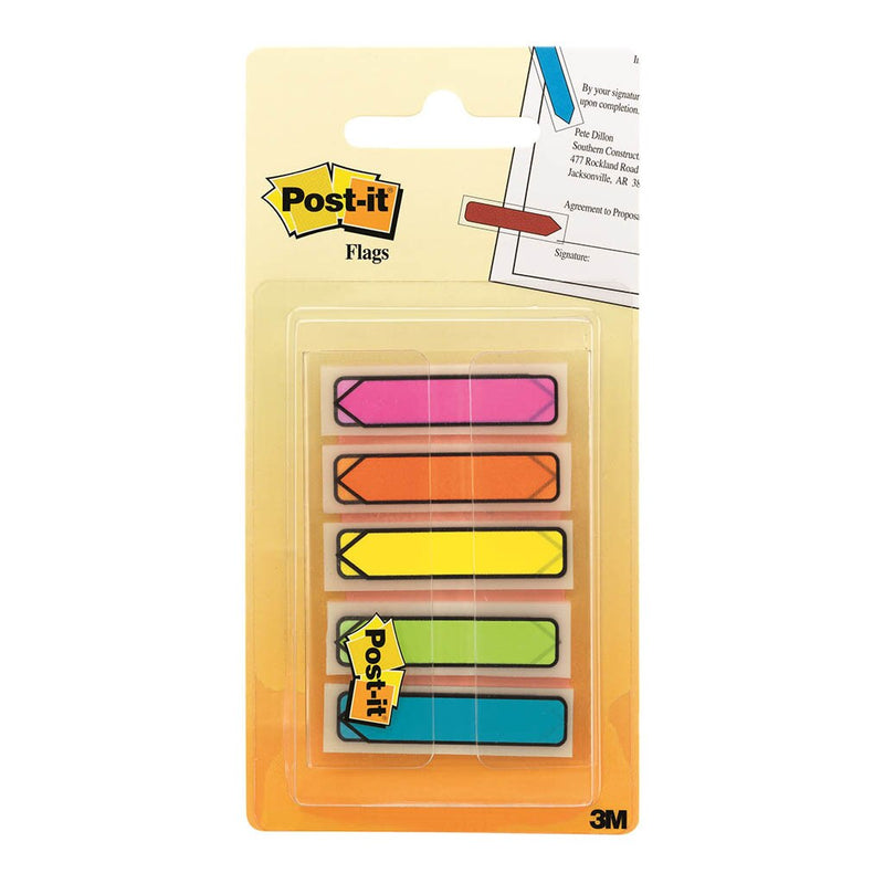 post-it flags 684-arr2 arrow bright colours 12x43mm pack of 100