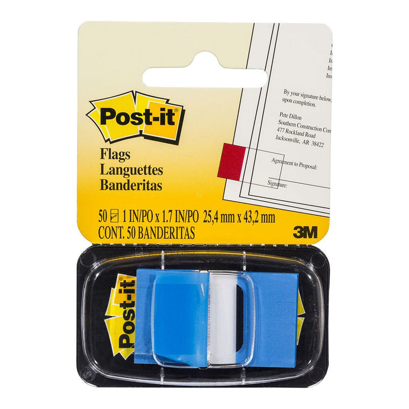 post-it flags 680-2 singles blue 25x43mm pack of 50