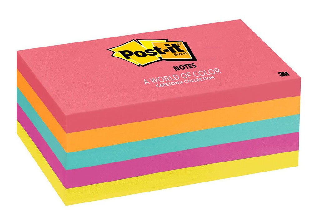 Post-it Notes 655-5pk Capetown Collection Size 76mm X 127mm 100 Sheet