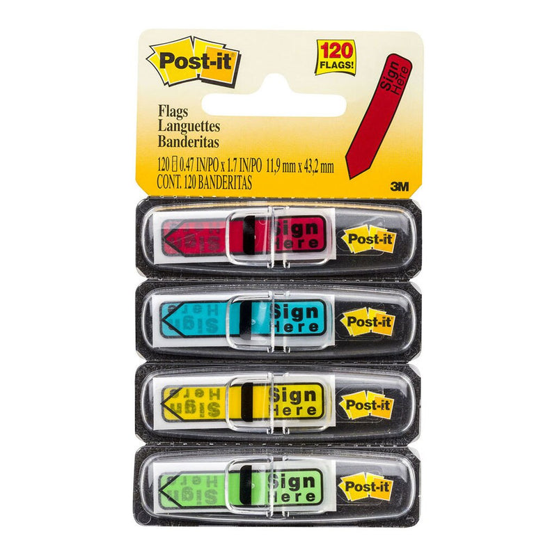 post-it arrow flag sign here 684-sh pack of 120