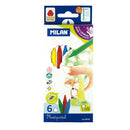 Milan Plastipastel Triangular Colouring Pencil Set of 6