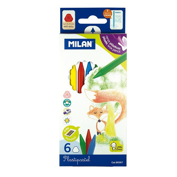 milan plastipastel triangular assorted colours#Pack Size_PACK OF 6 