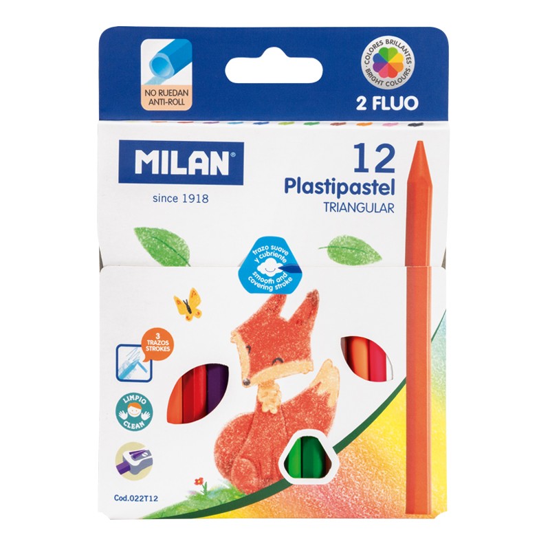 milan plastipastel triangular assorted colours