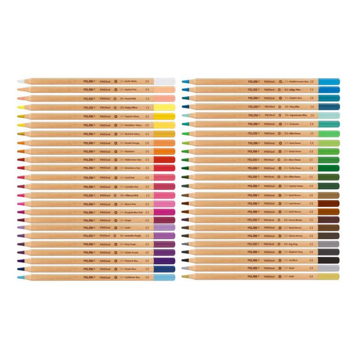 Milan Coloured Pencils Hexagonal Large Lead Pack 48 Metal Box