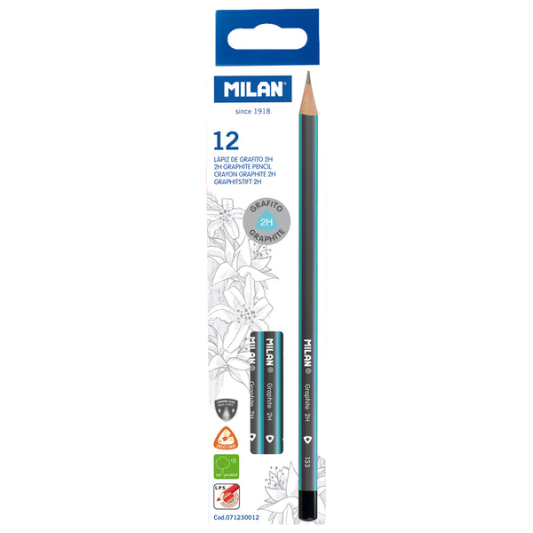 Milan Graphite Pencils Pack of 12#Size_2H